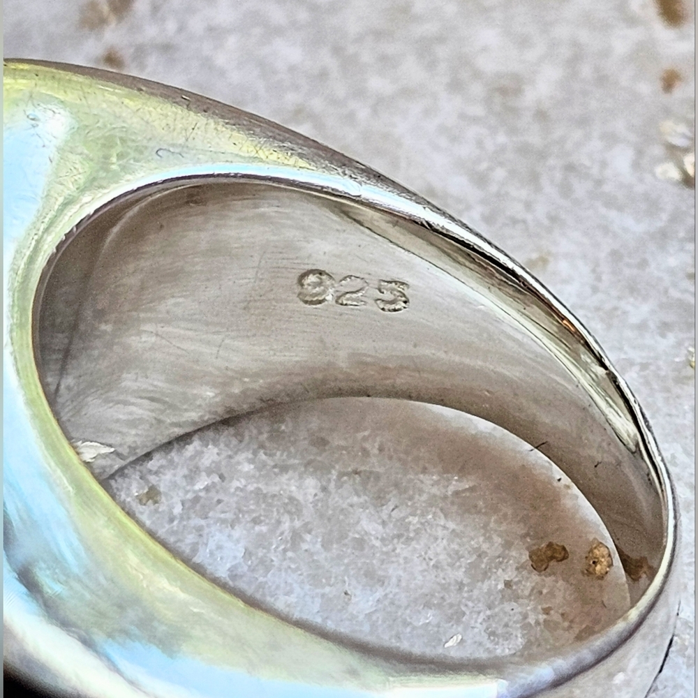 Sterling silver and turquoise ring. Unisex. - Picture 6 of 12